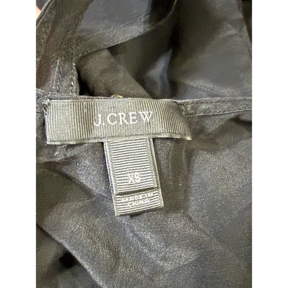 J Crew Womens 100% Silk Black Slip Dress Size XSmall Sleeveless maxi Midi - Picture 4 of 4